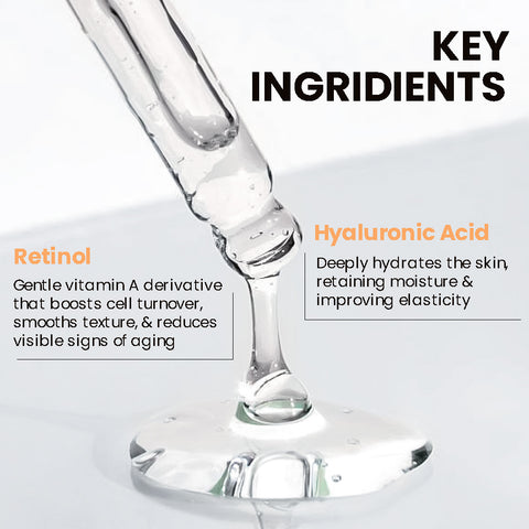 ANTI-AGING SERUM - Hyaluronic Acid 2% + Retinol 0.1%