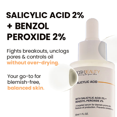 ANTI-ACNE SERUM -  Salicylic Acid 2% + Benzoyl Peroxide 5%